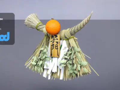 Japanese Decorate Shime Kazari 0001 3D model