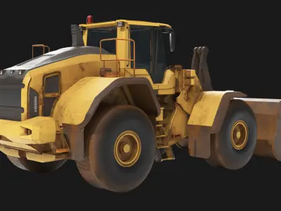 Dirty Mining Truck 02 Wheel Loader All PBR Unity UE Textures Low-poly 3D model