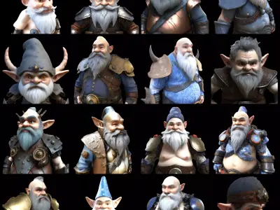 Legendary Gnome Warriors 3D print model