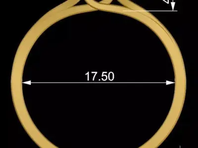 Solitaire Ring 01 3D print model