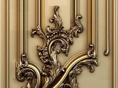 3D Model STL Carved Door 3D model