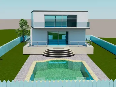 3D Villa 3D model