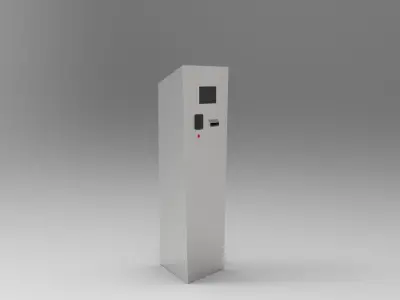 Parking ticket machine Low-poly 3D model