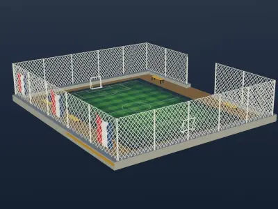 Soccer Stadium - France 3D model