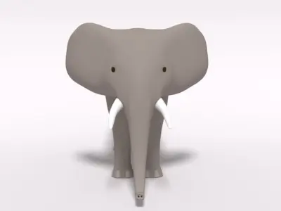Cartoon Elephant 3D model