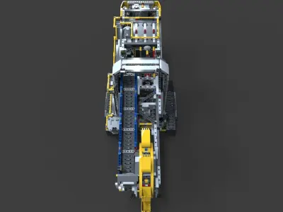 Lego Wheel Excavator 3D model