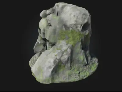 Skull Mountain Entrance  Gateway to Dark and Mysterious Realms 3D model