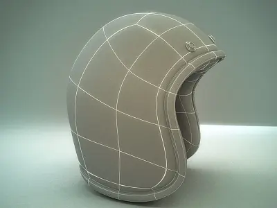 Helmet motorcycle with tiger 3D model