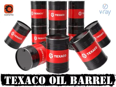 Texaco oil barrel 3D model