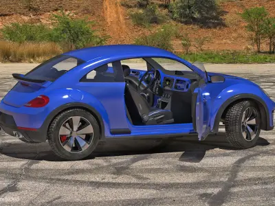 Compact Car Generic Rigged 3D model