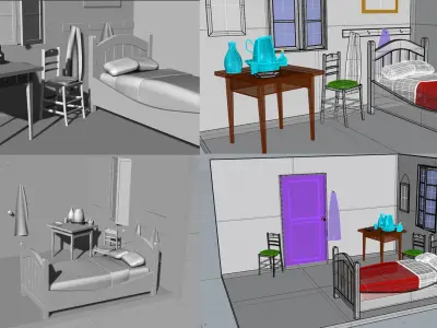 Bedroom in Arles Vincent Van Gogh 3D model