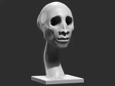 human head modern sculpture 3d print model 80 3D print model