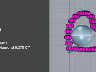 Stunning Heart Pearl Pendant Diamond 3D print model