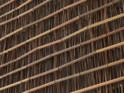 Bamboo branch decor n25 3D model