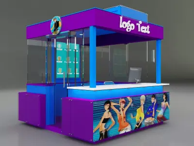 Booth Exhibition Stand a129 3D model