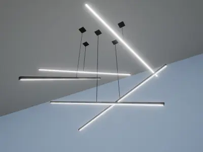 LED Pendants Low-poly 3D model