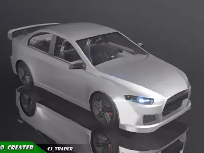 Lowpoly Misano Audi Car 3D Model Low-poly 3D model