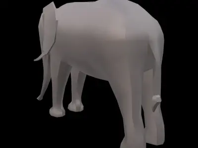 Elephant Low Poly Low-poly 3D model buy