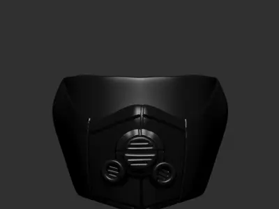gas mask helmet scifi high poly sculpt  ver 4 3d printable  3D model
