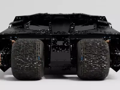 Batmobile Low-poly 3D model