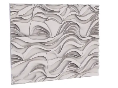 decor set wall panel wall relief mural CNC 40 3D model