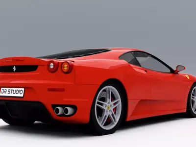 Ferrari F430 2005 Low-poly 3D model