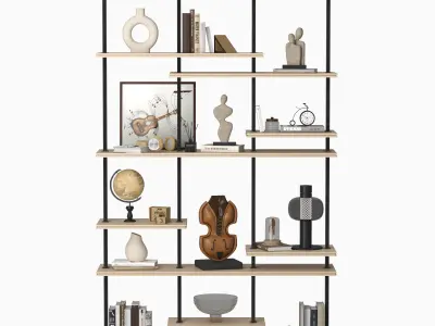 Decorative shelves 01 3D model