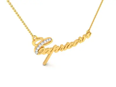 Solitaire Name Pendants 3dm STL OBJ FBX Render Details 3D print model