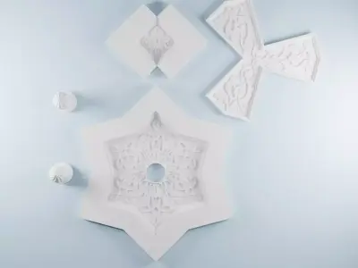 Arabic-style ceiling details 3D model