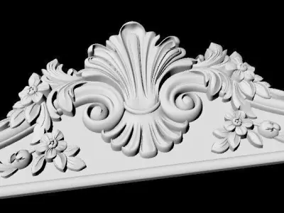 Central decor ornament for furniture 3D model 984