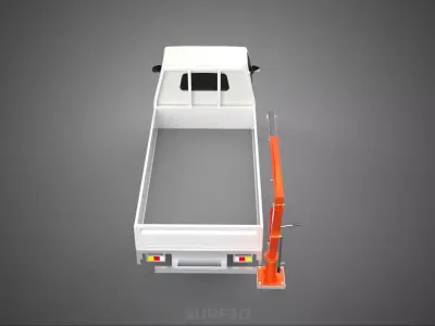 ATTACHED MANUAL HYDRAULIC JACK LIFT HOIST JIB CRANE PICKUP TRUCK 3D model
