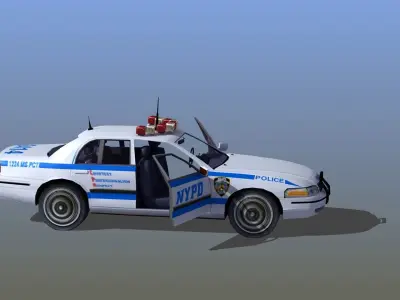 Police Patrol Car Low-poly 3D model