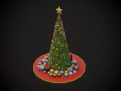 Christmas Tree Low-poly 3D model