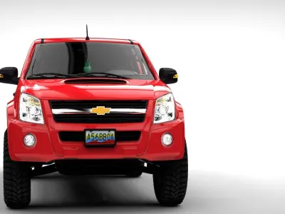 CHEVROLET D-MAX ENGINE GAS  Low-poly 3D model