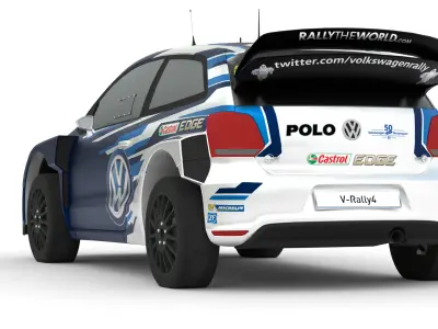  Volkswagen Polo R WRC 3D Model  High-Quality Detailed Design Low-poly 3D model