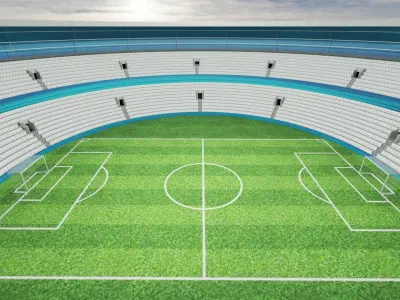 Football Stadium  Low-poly 3D model buy