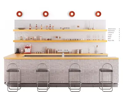 Bright Bar Counter 3D model