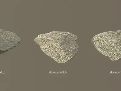 Stones for Ingame Use Free low-poly 3D model