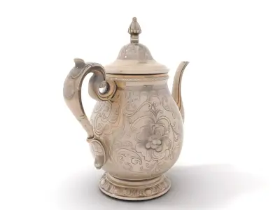 Elegant Baroque Teapot model pack Low-poly 3D model