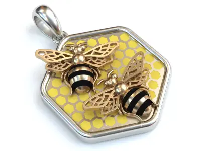 Bee Pendant 3D print model