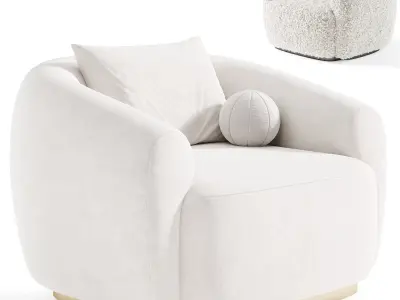 Coral Armchair 3D model