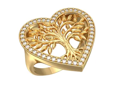 Tree of Life Ring 3D print model