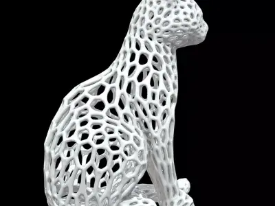 Cat Voronoi Style  3D print model