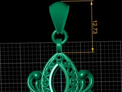ALLAH NAME GOLD PENDANT 3D PRINTABLE MODEL 3D print model