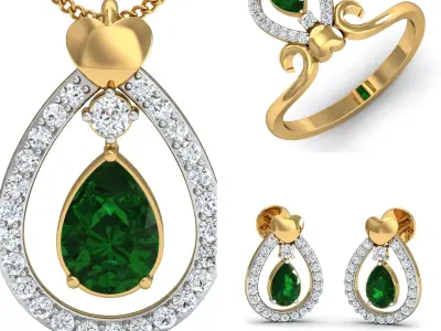 Diamond Locket Set 3D print model 28