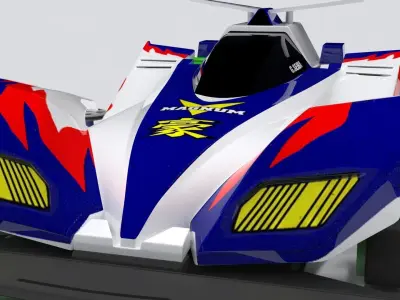 3DMAX2018 4WD CAR racing 3D model-SLCF 3D model