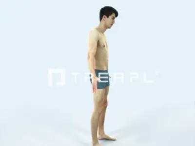 Prime F Beach Animated Rigged Sports Man Low-poly 3D model