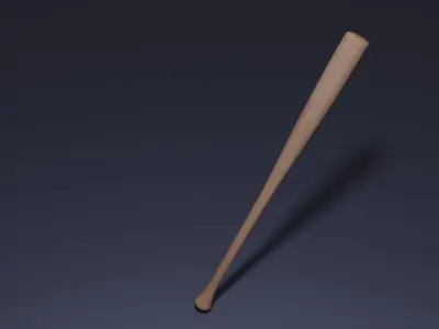 Baseball Bat  Wooden Low-poly 3D model