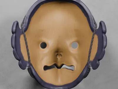 Karasu tengu mask  japanese theatre Noh 3D model 3D model