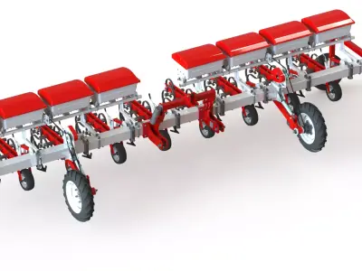 WG 0002 - Complete range of 45 inter-row cultivators 3D model